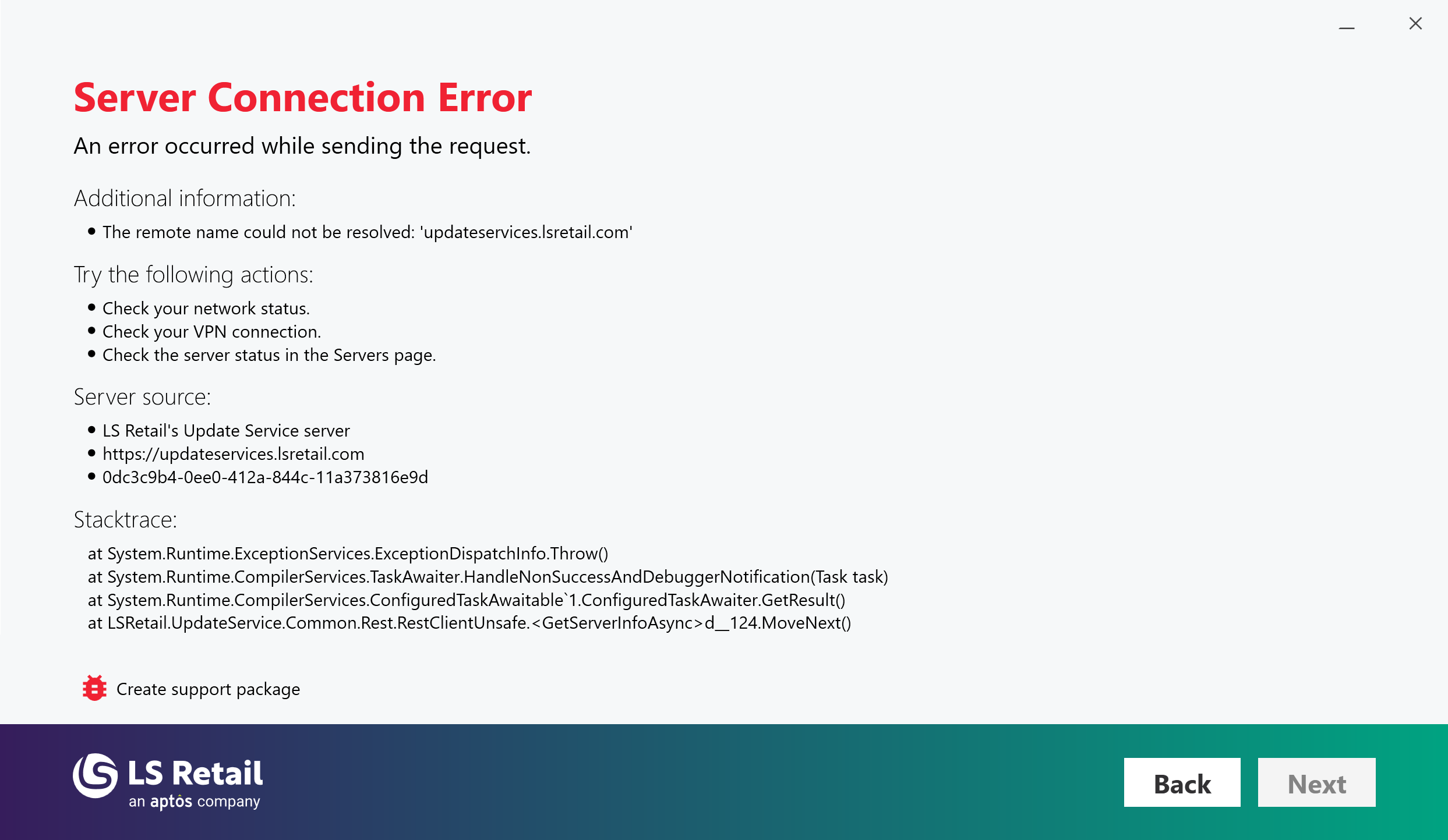Error handling